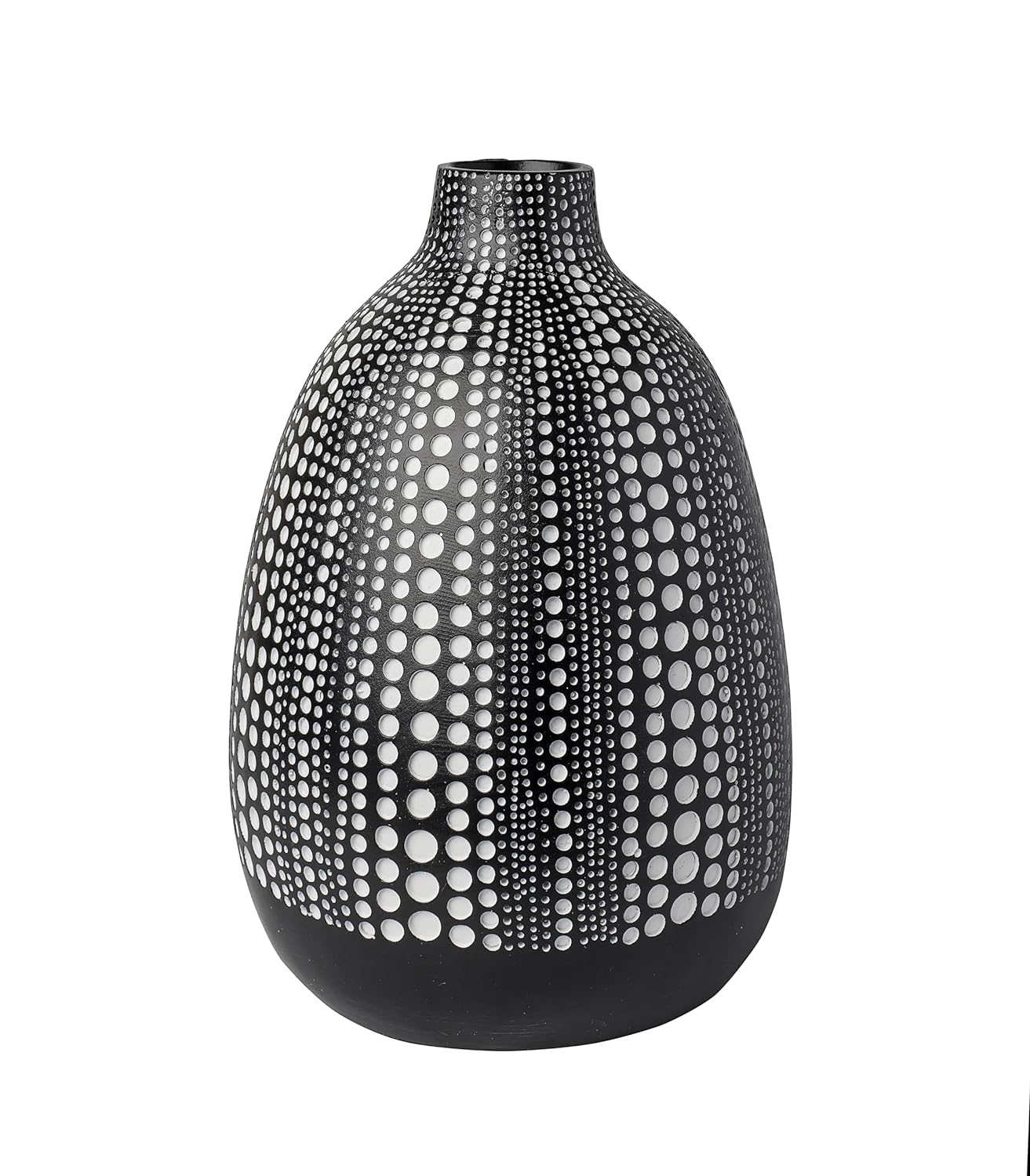 Polka Black Vase (Wide)